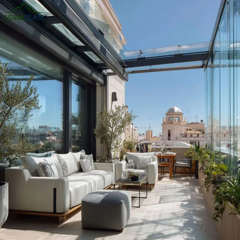 Cerramientos de cristal en áticos de Madrid