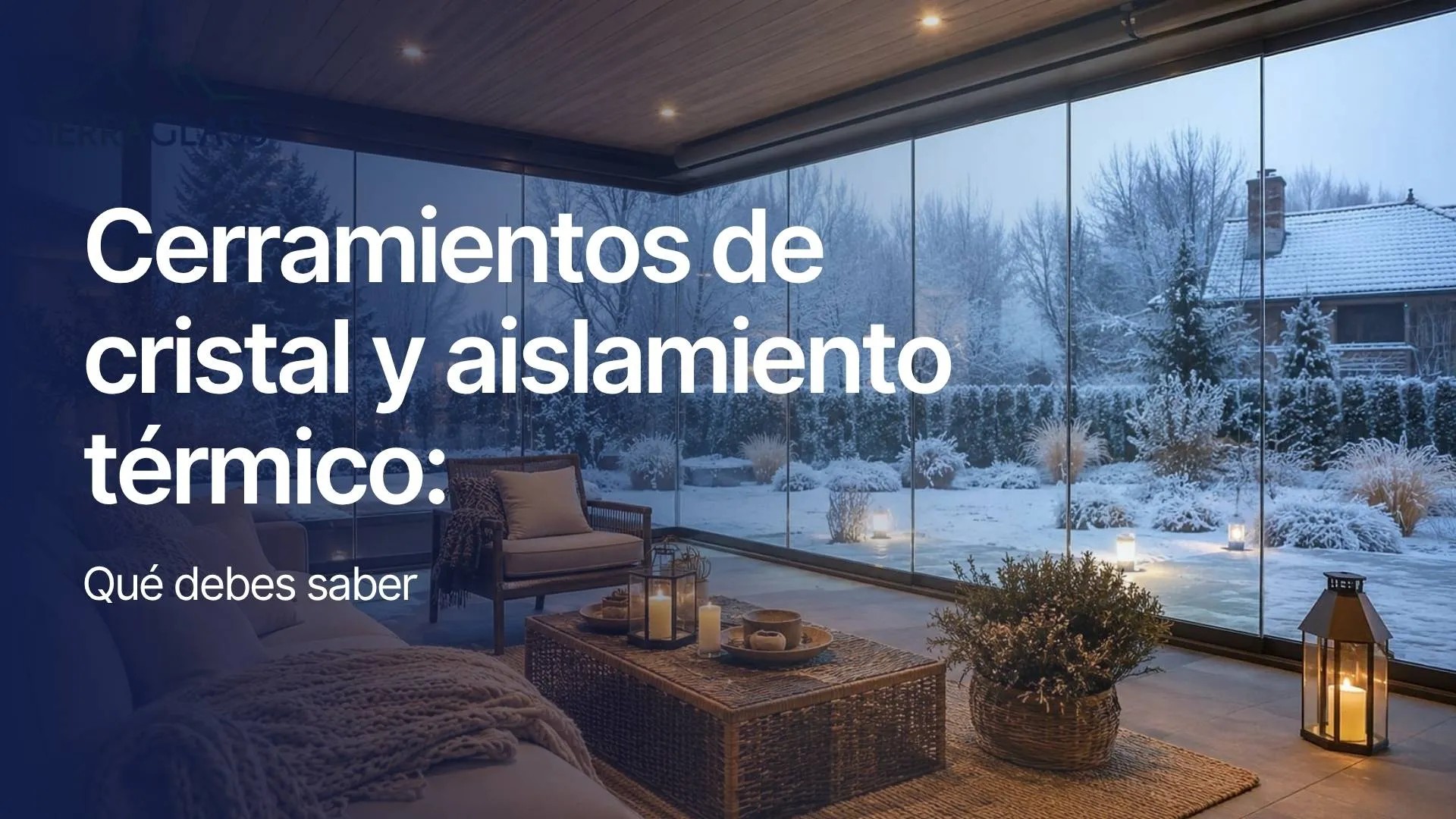 Cerramientos de cristal y aislamiento térmico en terraza durante el invierno